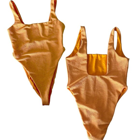 Mara Hoffman Orange One Piece Bathing Suit - Picture 3 of 3